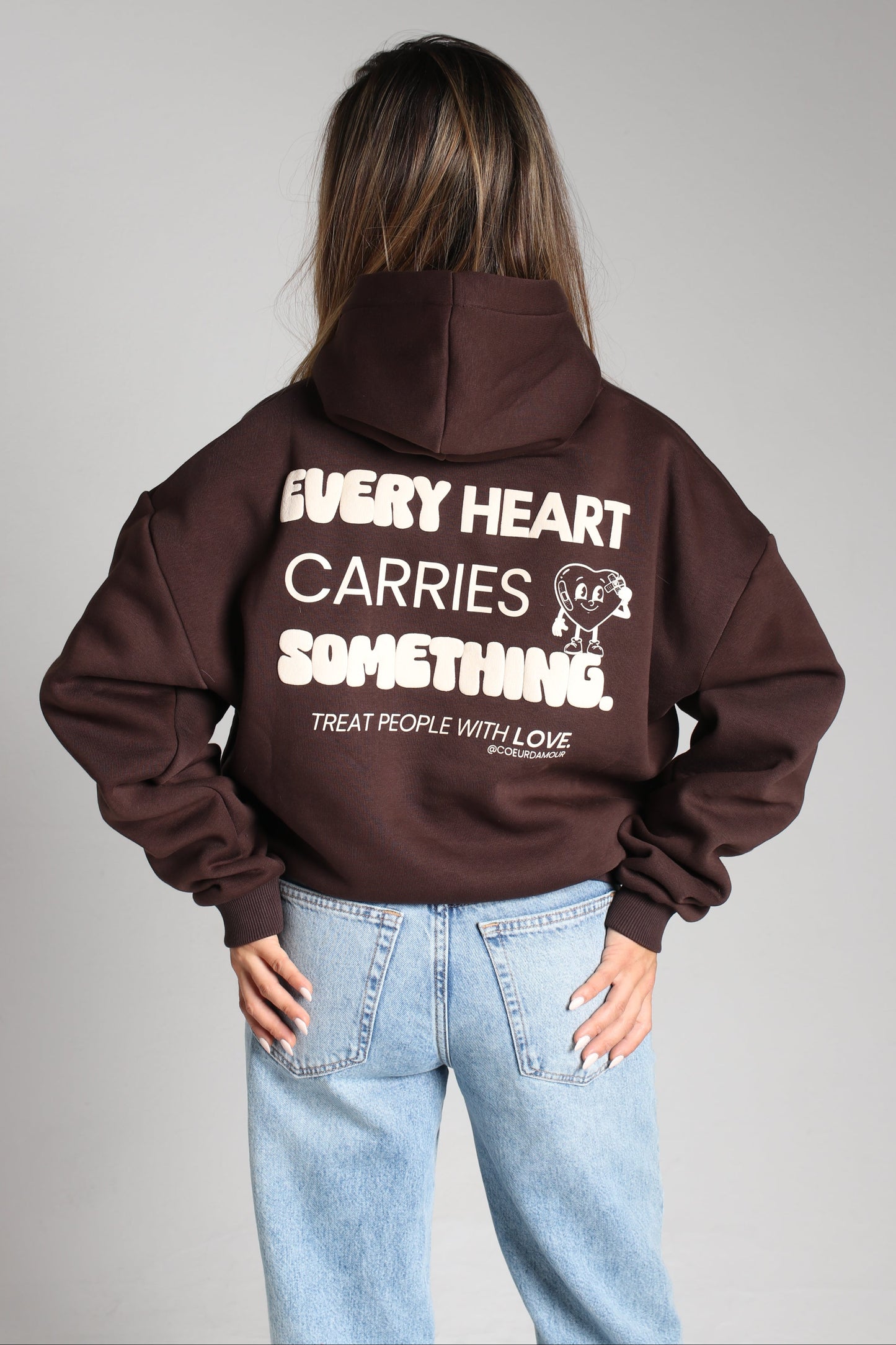 LOVELY HOODIE - BRAUN