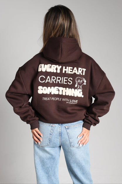 LOVELY HOODIE - BRAUN