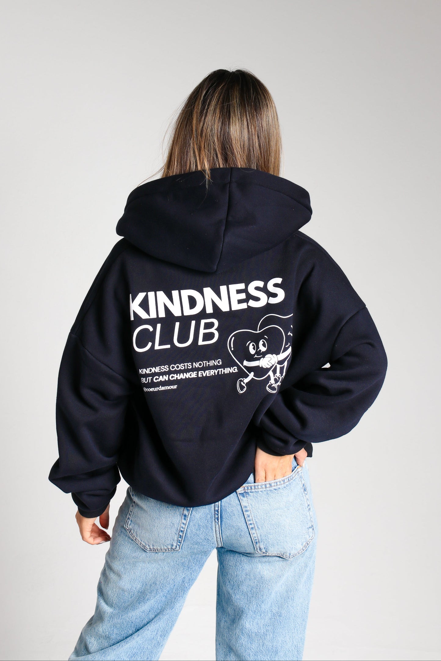 KINDNESS CLUB ZIPPER - DUNKELBLAU