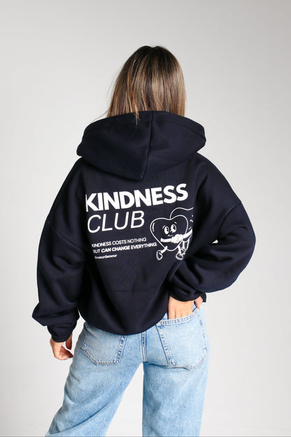 KINDNESS CLUB ZIPPER - DUNKELBLAU